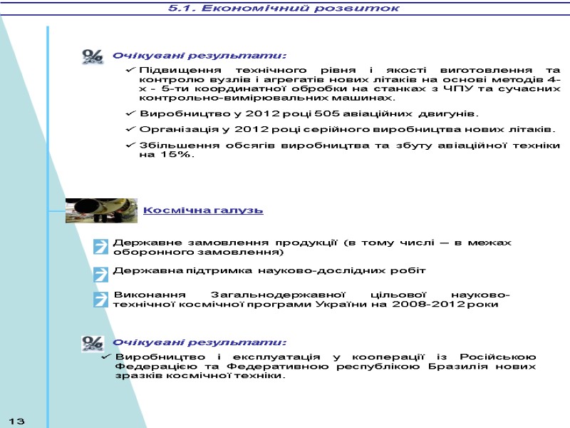 5.1. Економічний розвиток Підвищення технічного рівня і якості виготовлення та контролю вузлів і агрегатів